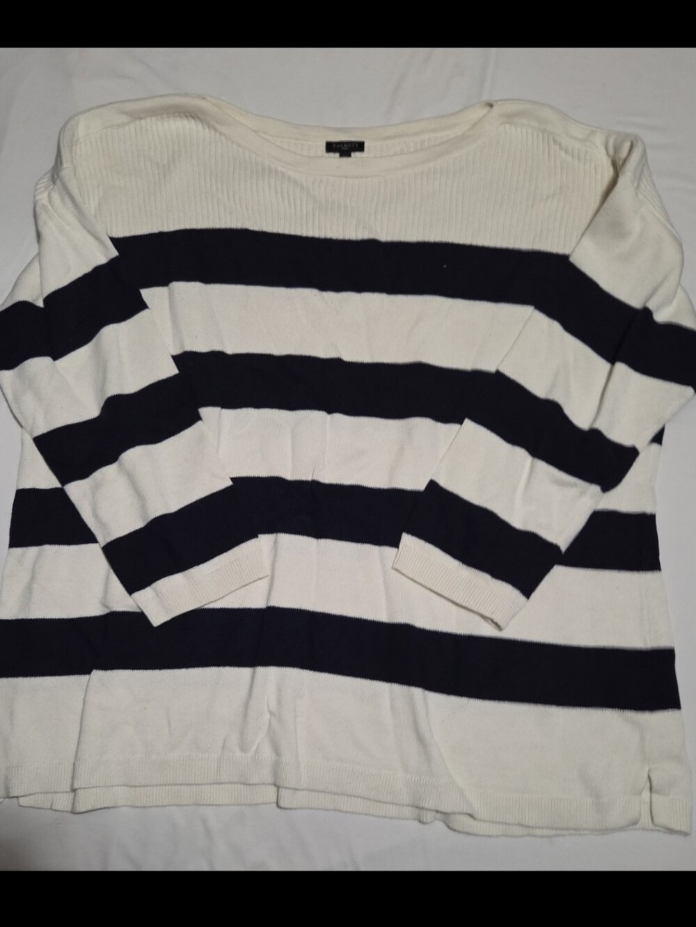 Talbots Women's 3X black striped sweater #28